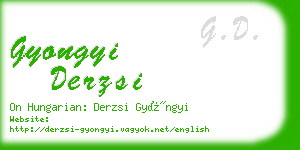 gyongyi derzsi business card